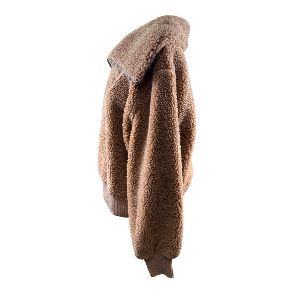 Express Tan Teddy Jacket - Picture 2 of 5